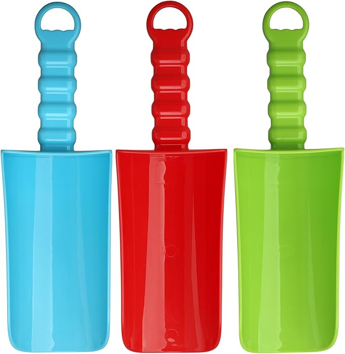 3 PCS Thick 9" Beach Shovel Spade Scoop Trowel Sand Toys for Kid Toddler Adult, Plastic Heavy Duty Garden Digging Planting Shovel Tool Kit Sandbox Toys Gift Set Party Favor