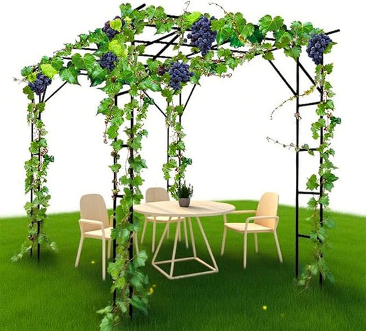 Grape Trellis for Grape Vines Outdoor Large Tall Support Arch Arbor Heavy Duty Garden Trellis for Climbing Plants, Raised Beds, Vineyard Arbors and Arches Courtyard and Decoration of Pavilions