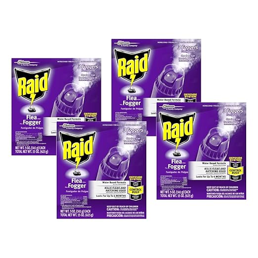Raid Flea Flogger Plus Killer, Kills Fleas and Hatching Eggs 3 Count (Pack of 4)
