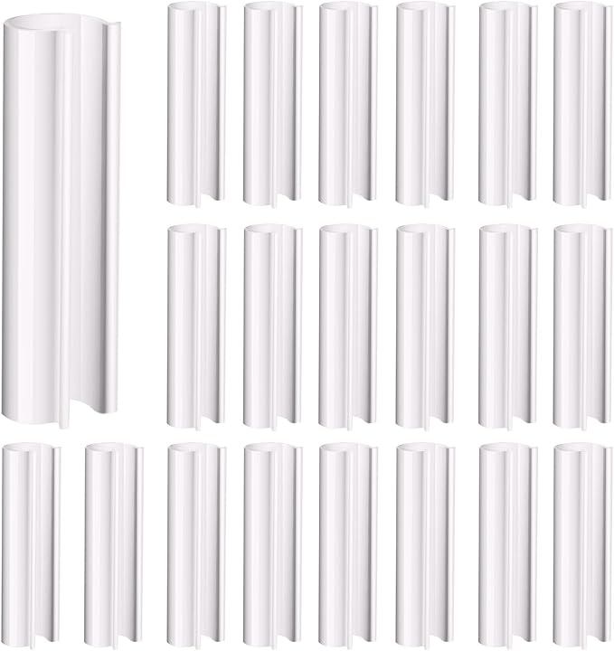 Jetec 32 Pcs PVC Pipe Clips Pool Cover Clamps for Above Ground Pool Greenhouses, Row Covers, Garden, Shelters, Bird Protection, 2.4 Inch Long(for 1/8 Inch PVC Pipe,White)
