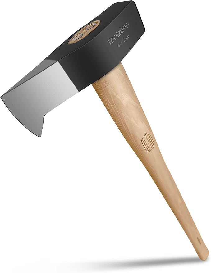 Splitting Maul- Wood Splitter Maul 6 1/2 lbs Head- Heavy Duty Wood Splitter Axe with 36" ergonomics Hickory Handle for Hardwood，Campfires，Firewood(36inch Splitting Maul)
