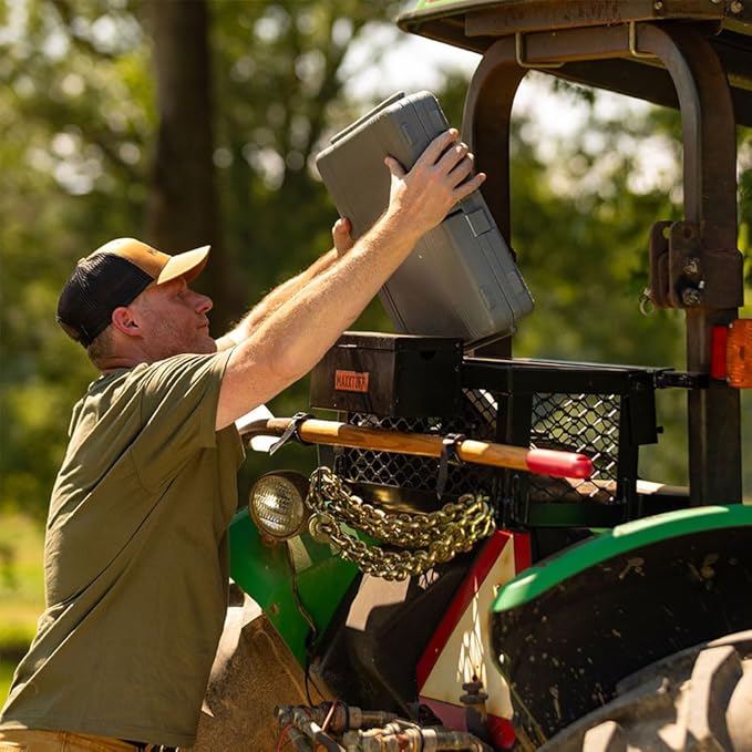 Heavy-Duty ROPSRIDER XHD Tractor Basket, Fits Most Tractor and Zero Turn Mower ROPS Bars, Model MTF100