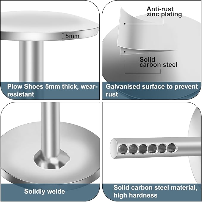 2-Pack Replacement Snow Plow Skid Shoes,Quick Release Adjustable Pin Lock Plow Skid Feet Replacement Compatible with 2014-2020 Polaris RZR 2205071 2208864