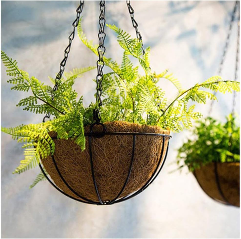 Coco Liners for Planters 12 Inch 4PCS Pre-Formed Round Coco Fiber Replacement Liner for Hanging Basket