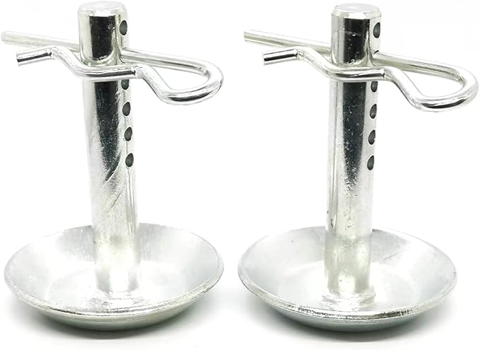 2205071 and 2208864 2pcs - Hardened Steel Snow Plow Non-Slip Base Quick Release Adjustable Pin Lock Plow Skid Feet Replacement Compatible with 2014-2020 Polaris