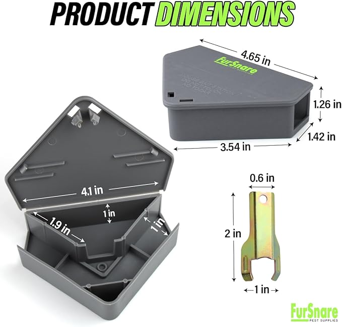 Mouse Bait Station for Outdoor & Indoor with Keys - Mice Traps for House Indoor Kill - Mouse Poisoning Bait Box for Home, Pest Control - Reusable, Safe for Kids & Pets (6 Pack Rodent Traps)