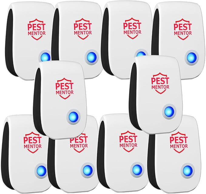 Ultrasonic Pest Control 10 Packs, Pest Repellent Mouse Repellent, Indoor Pest Control for Roach Rodent Mouse Bugs Mosquito Mice Spider Ant Fleas Insects Cockroach
