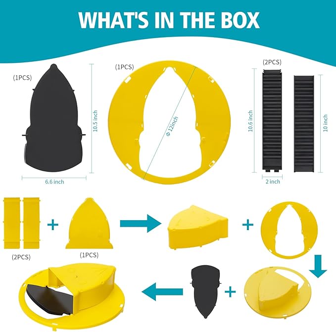 Mouse Trap Bucket Adapted to 5 Gallon Bucket Lid Rat Trap Automatic Reset for Indoor Outdoor Use Reusable (1P)