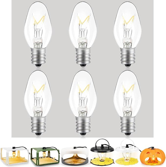 Original 6 Pcs Flea Trap Replacement Light Bulbs, Special for Flea Traps for Inside Your Home, Friendly for Kids & Pets, Warm Light
