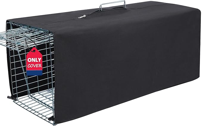 Deblue Trap Cage Cover, Cage Covers for Small Animal Trap Cage, Feral Cat Trap Covers for 1 Door Humane Animal Trap Cage 32 x 10 x 12 inches - (Only Cover)