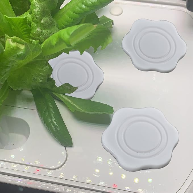 Plant Spacer Cover Compatible with Aerogarden Spacer Lid Cap for Indoor Hydroponic System Platform Spacers Kit (White 10 Pack)