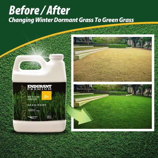 Endurant Turf Colorants - Premium Spray On Green Grass Paint for Lawns - Revives Dry, Patchy Yards - Versatile Grass Hue - Easy to Use, Concentrated Turf Grass Dye - Covers Approx 1,000 Sq Ft - 32Oz
