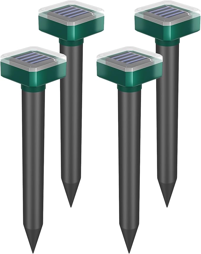 Snake Repellent for Yard & Outdoors - Solar-Powered Sonic Snake Deterrent Devices, Waterproof, Pet Safe Rattlesnake Repellent (6)