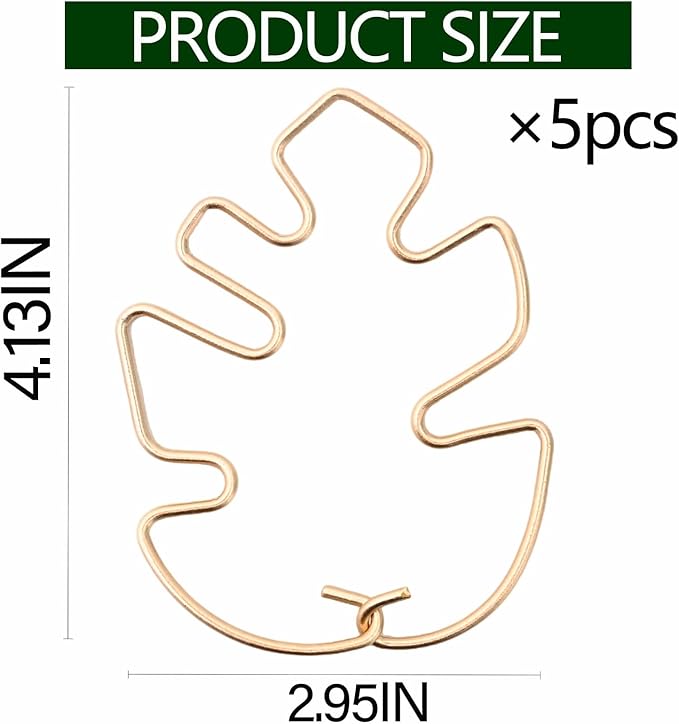 5Pcs Monstera Stem Support for Indoor Plants - 4.13 * 2.95 in- Durable Plant Support Stake Holder & Adjustable Clamp Kit for Monstera and Climbing Plants for Gardening Enthusiasts