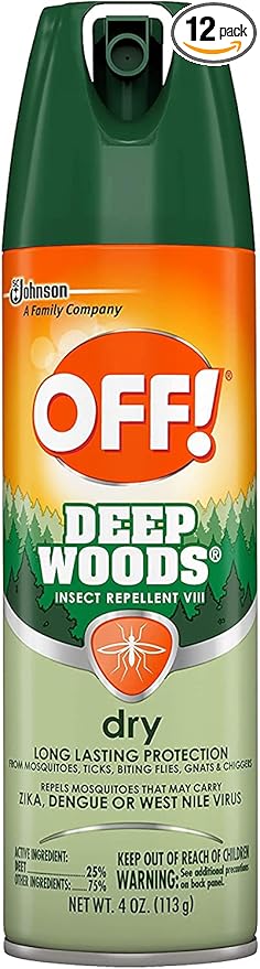 OFF! Deep Woods Dry Spray Long Lasting Protection (Pack - 12)