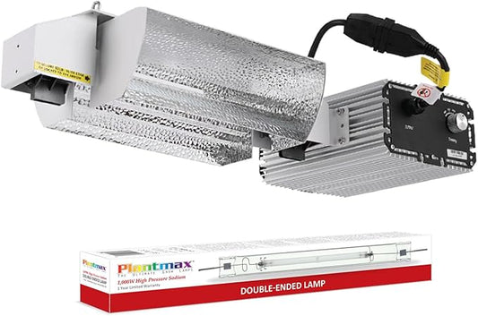 UltraGrow – Classic 1000W DE Double Ended HID Grow Light System with HID Bulb, Dimmable Ballast for Indoor Growing (Classic Open Reflector & HPS)