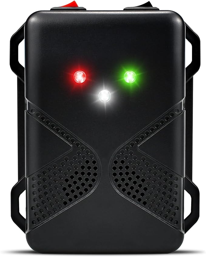 Under Hood Rodent Repeller Battery Operated Ultrasonic & Strobe Light Mouse and Rat Deterrent for Car Engines – Wireless Animal Repellent Device for Vehicle Pest Control