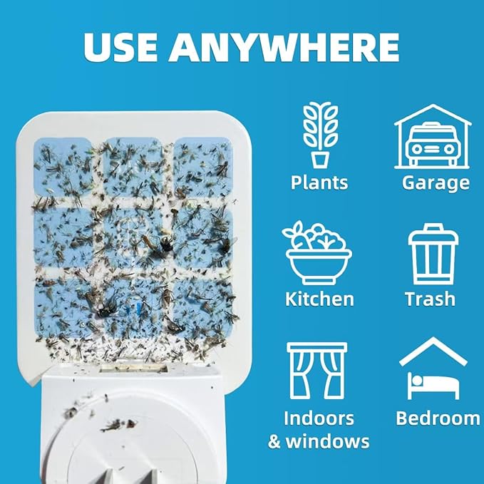 40 Pcs Sticky Refill Glue Cards, Replacement Glue Boards, Compatible with Safer Home SH502, Dynatrap DT3005W-DS3, DT23005-06, Targets Moth, Fly, Mosquito, Gnat and More, Extremely Sticky, Value Pack