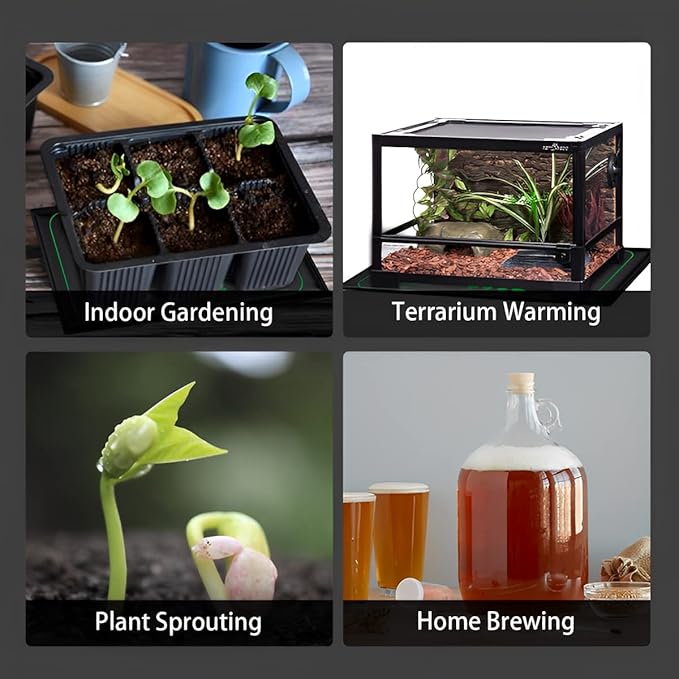 1 Pack Seedling Heat Mat with Digital Thermostat Controller,10" x 20.75" Temperature Control Waterproof Heating Pad for Seed Starting Indoor Plants Germination