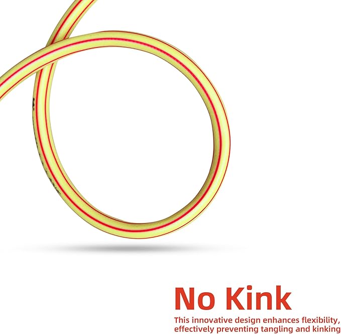 Solution4Patio Short Leader Yellow Garden Hose 3/4 in. x 10 ft. -Heavy Duty Durable Flexible Lightweight Water Pipe for Yard & Commercial -Kink Free, No Leaking, Male/Female Brass & Aluminum Fittings