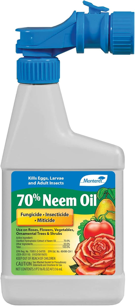 Monterey (LG6145) - 70% Neem Oil Ready-To-Spray Insecticide, Miticide, & Fungicide (16oz.)