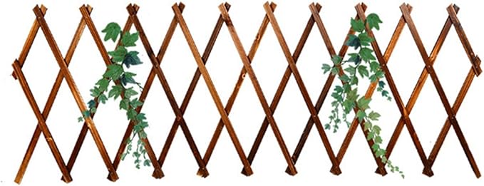 Solid Wood Vertical Climbing Plant Trellis Indoor Outdoor Lattice Wall Mesh Decorative Shelf Classical Lattice Wooden Frame for Household Garden Potted Plants