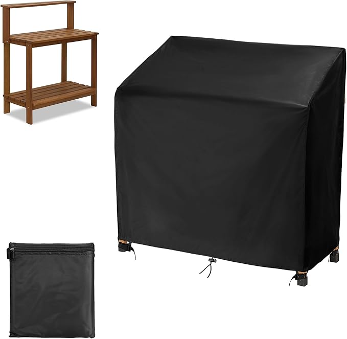 Outdoor Garden Potting Bench Table Cover,Waterproof UV Resistant Garden Potting Bench Table Cover - Protect Your Outdoor Workstation 36" L x 20" W x 43" H