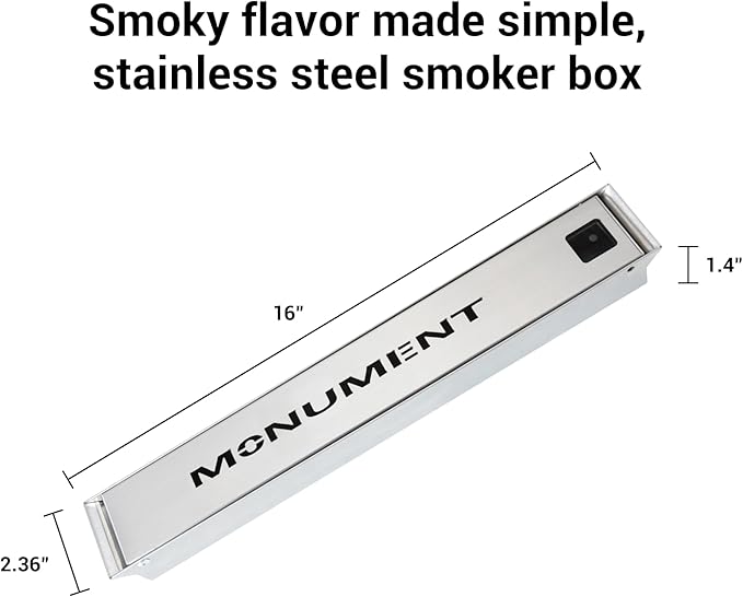 Monument Grills Larger 4-Burner Propane Gas Grills Stainless Steel Cabinet Style with Infrared Side Sear Burners & Side Burners with Smoke Box(2 items)