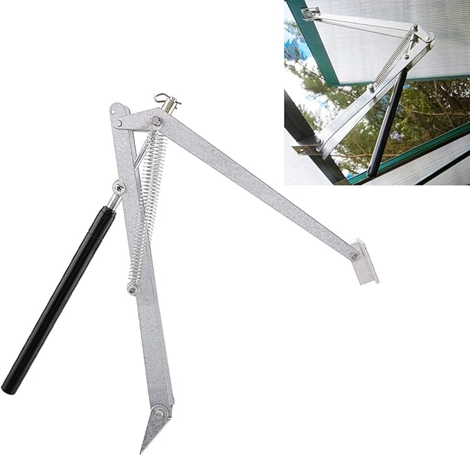 BIBISTORE Automatic Greenhouse Vent Opener Auto Solar Cold Frame Window Openers Agriculture Hothouse Roof Opening Kits Gardening Greenhouse Accessories-33 Lbs Lift Capacity,Two Springs