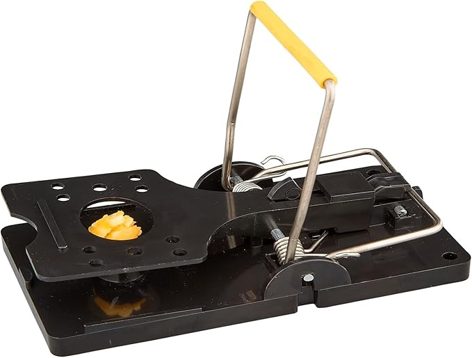 Bullseye - 6 Pack - Rat Traps - Indoor/Outdoor, Reusable, Easy Setup, Powerful Stainless Steel Spring, Tough ABS Body. Set Safely Without Getting Snapped. Great for Rats, Chipmunks & Other Rodents