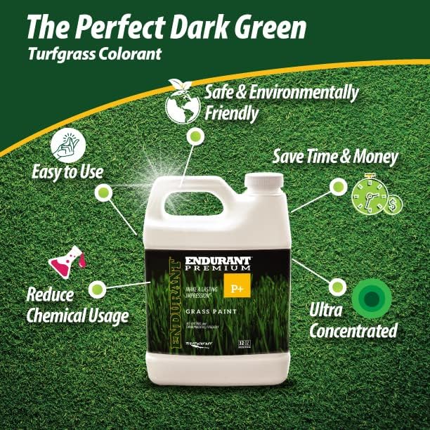 Endurant Turf Colorants - Premium Spray On Green Grass Paint for Lawns - Revives Dry, Patchy Yards - Versatile Grass Hue - Easy to Use, Concentrated Turf Grass Dye - Covers Approx 1,000 Sq Ft - 32Oz