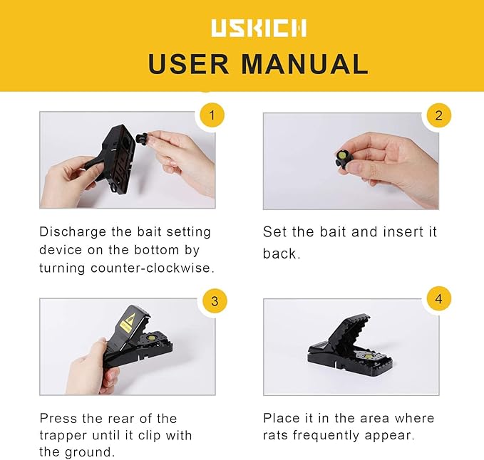 6 Pack Mouse Traps Indoor for Home,Mice Traps for House,Reusable Mouse Trap That Work,Small Mice Catchers for Home Indoor, Quick Set Mousetraps Effective