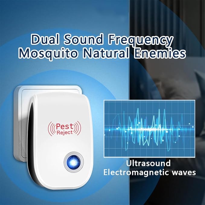 6 Pack Ultrasonic Pest Repeller Indoor Mouse Repellent Pest Repellent Ultrasonic Plug in for Spiders, Mices, Mosquitoes, Roaches, Mouse, Rodent, Bugs, Ants, Flies