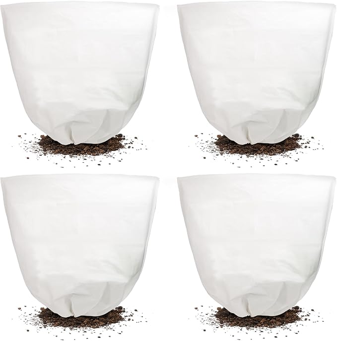 Svepndic 6 PCS Winter Plant Covers Freeze Protection,39X39 Reusable Plant Protector Bag with Drawstring,Winter Plants Jacket Warm Shrubs Cover Blanket Frost Protection for Outdoor Garden Plants