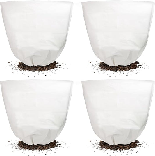 Svepndic 6 PCS Winter Plant Covers Freeze Protection,39X39 Reusable Plant Protector Bag with Drawstring,Winter Plants Jacket Warm Shrubs Cover Blanket Frost Protection for Outdoor Garden Plants