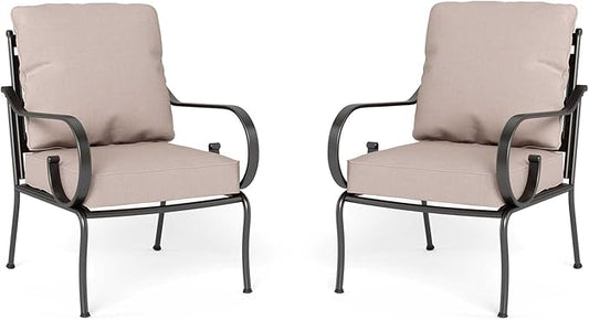 Sophia & William Extra Large & High Back Patio Furniture Set Metal Modern Outdoor Conversation Sets with Sofa Chairs