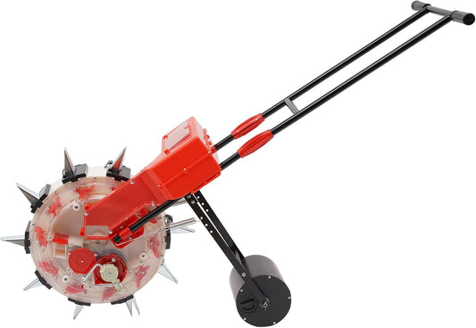 Seed Sower & Fertilizer Applicator,Manual Seeder Handheld Seeding Machine,10 Nozzles Precision Manual Seeder Portable Hand Push Seeder with Adjustable Design