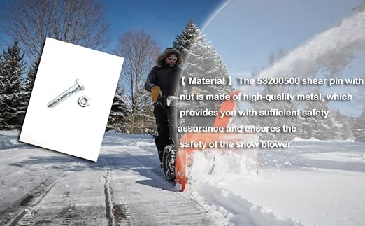 fits Shear Pins and Nuts for Ariens 532005 53200500 510016 51001600 Snow throwers(10 Pack)