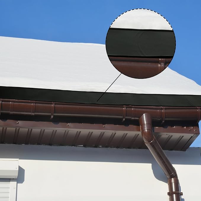 Baquler Snow and Ice Melting Mats Roof and Valley Heater Ice Dam Prevention Heated Outdoor Mats Electric Snow Melting Mats for Winter Snow Removal