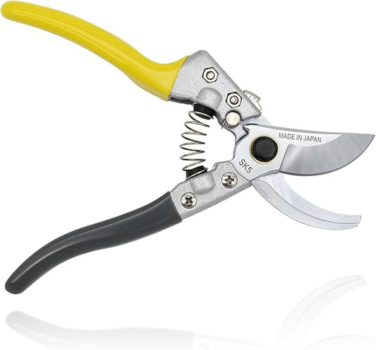 TONMA Bypass Pruning Shears for Gardening [Made in Japan] Professional 8" Sharp Garden Shears with Patent Lock, Heavy duty Japanese Secateurs, Pruning Scissors for Plant, Flowers, Bonsai, Tree