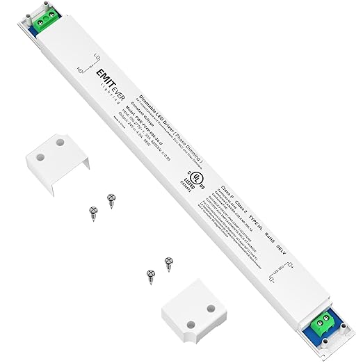 EMITEVER 96W Triac Dimmable LED Driver,Power Supply 100-277V AC to 24V DC, 0-100% Dimming Transformer for LED Lights,Compatible with Lutron and Leviton Dimmers,UL Listed
