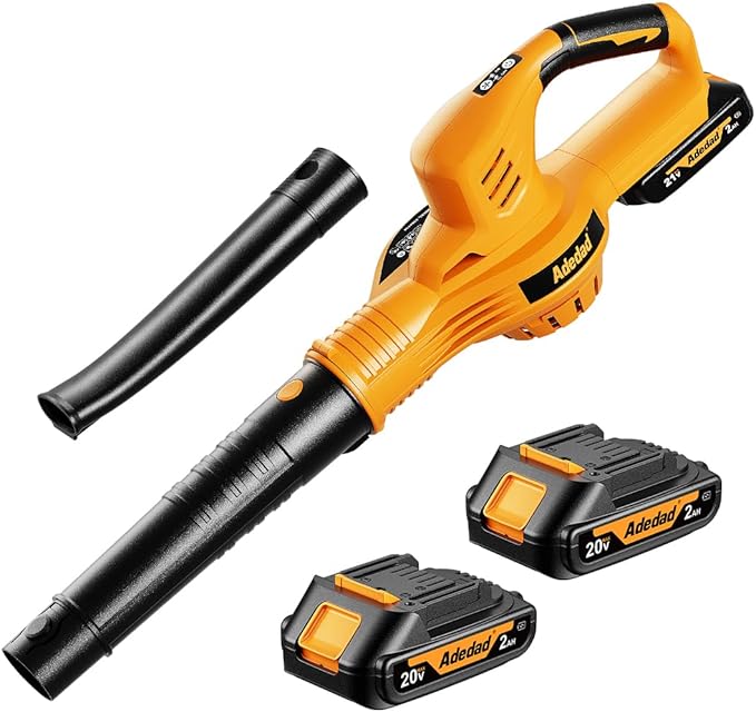 20V Cordless Leaf Blower, 150MPH Handheld Blower with 2 Batteries & Charger, Variable Speed Small Electric Leaf Blowers for Yard, Lawn Care, Garden, Patio, and Driveway Cleaning