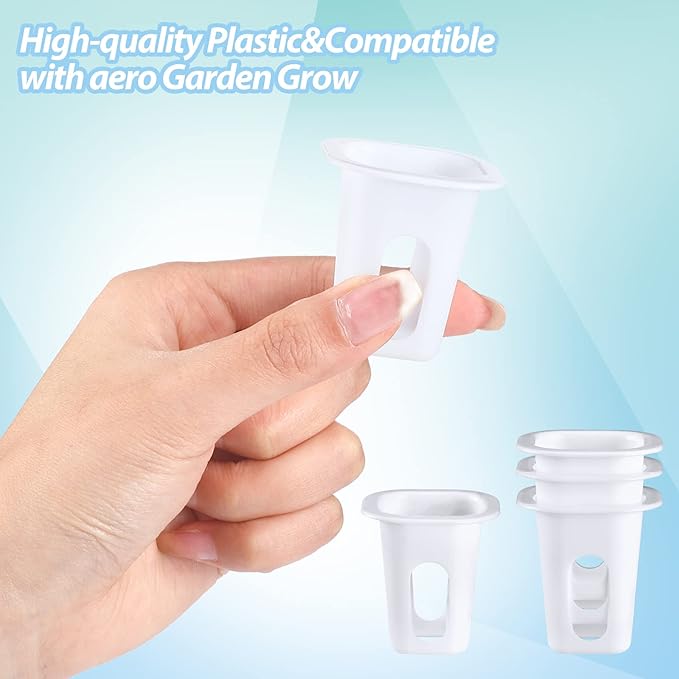 Hoolerry 100 Pcs Hydroponics Growing System Kit Include 50 Hydroponic Grow Baskets Pods and 50 Square Sponges, Indoor Seed Starter for Garden Supplies