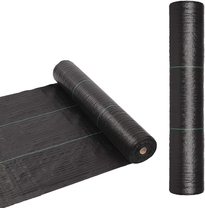 TUFFIOM Weed Barrier 4 x 300 FT Garden Landscape Fabric, Ground Cover with UV Resistance, 125gsm/3.7OZ Heavy Duty Material for Superior Weed Control, Perfect for Greenhouse, Yard, Flower Bed, Garden