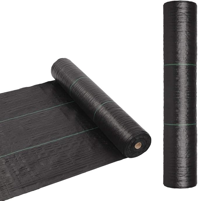 TUFFIOM 3 x 300 FT Weed Barrier Garden Landscape Fabric, UV-Resistance Ground Cover, 125gsm/3.7OZ Heavy Duty Material for Superior Weed Control, Perfect for Greenhouse, Yard, Flower Bed, Garden