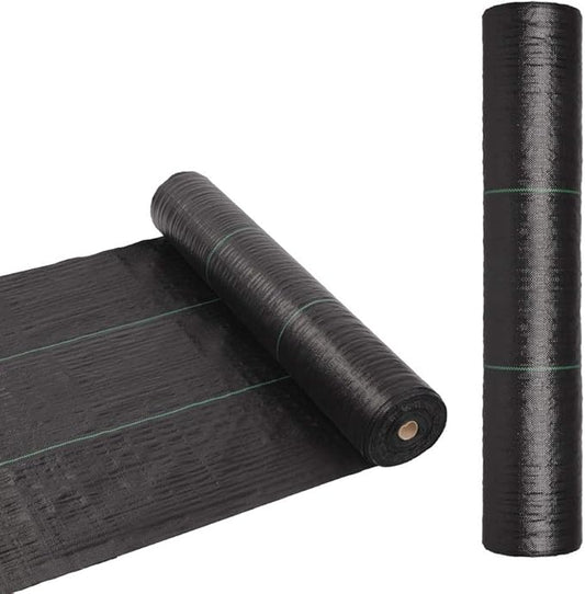 TUFFIOM 3 x 300 FT Weed Barrier Garden Landscape Fabric, UV-Resistance Ground Cover, 125gsm/3.7OZ Heavy Duty Material for Superior Weed Control, Perfect for Greenhouse, Yard, Flower Bed, Garden