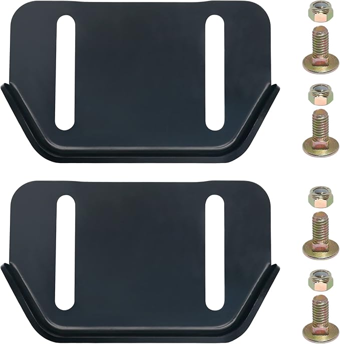 KOOTANS 1pair 784-5580 Snow Thrower Slide Plate Shoes Heavy Duty Metal Snow Blower Slide Skids Replace for MTD 784-5580-0637 Cub Cadet Yardman Troy Bilt Craftsman, for Stens 780-420 (Black)