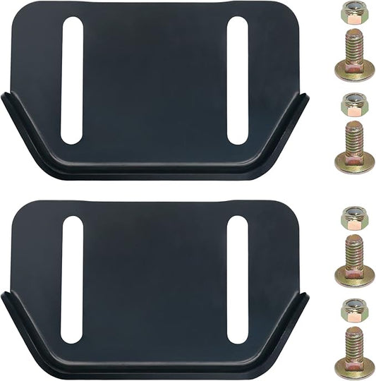 KOOTANS 1pair 784-5580 Snow Thrower Slide Plate Shoes Heavy Duty Metal Snow Blower Slide Skids Replace for MTD 784-5580-0637 Cub Cadet Yardman Troy Bilt Craftsman, for Stens 780-420 (Black)