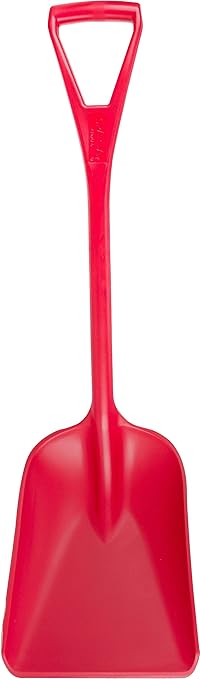 SPARTA 41077EC05 Plastic Sanitary Shovel, Food Safe Plastic Shovel For Commerical Kitchens, 14 Inches, Red, (Pack of 3)