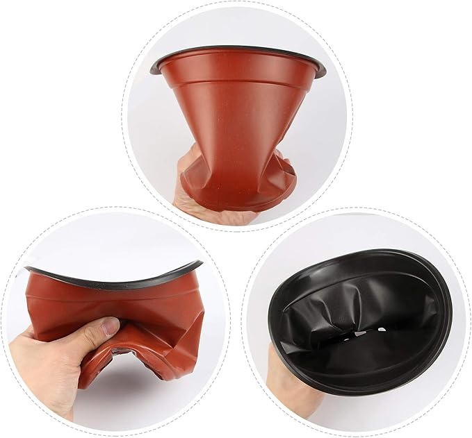 Augshy 130 Packs 6 Inches Plastic Plant Nursery Pots, Seed Starting Pot Flower Container for Succulents, Seedlings, Cuttings, Transplanting, Planter Home Docer.